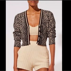 Solid & Striped. The Mila Cardigan. Leopard Print. Large. NWT.